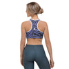 Brassière de sport femme couleur violet noir physique affûté vue de dos