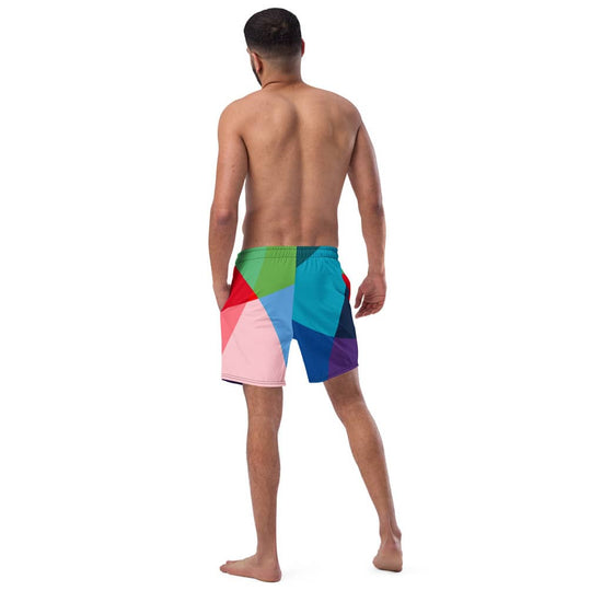 maillot de bain pour homme imprimé coloré marque physique affûté vue de dos