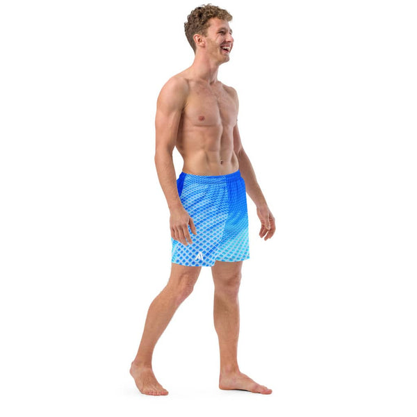 maillot de bain pour homme motif grilles couleur bleu ciel marque physique affûté vue de face