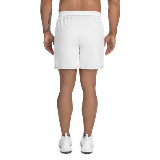 short de sport pour homme couleur blanc marque physique affûté vue de dos