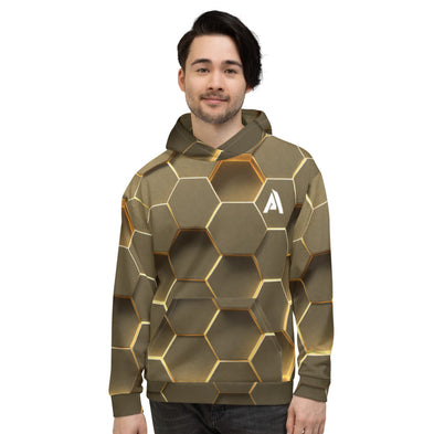 Sweat à Capuche homme NDA jaune design Physique Affûté