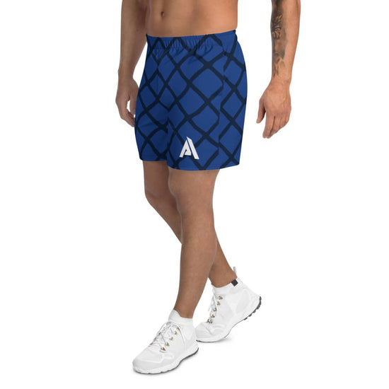 bermuda short de sport homme bleu marine noir physique-affûté côté gauche