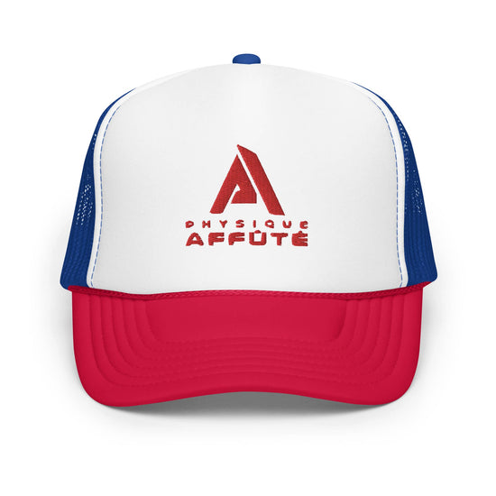 casquette trucker homme bleu blanc rouge physique affûté coté face