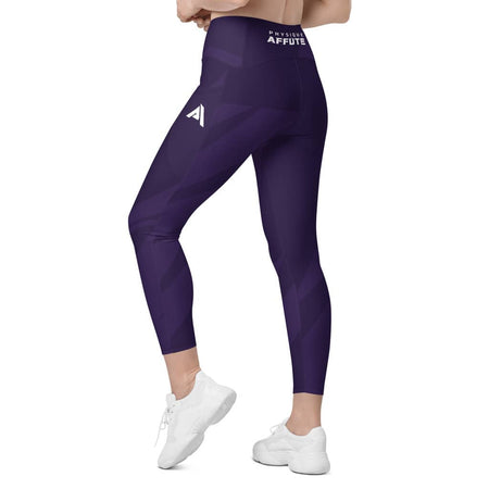 Collant sport femme avec poches violet design