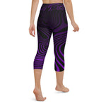 collant court sport femme motif noir violet physique-affuté dos