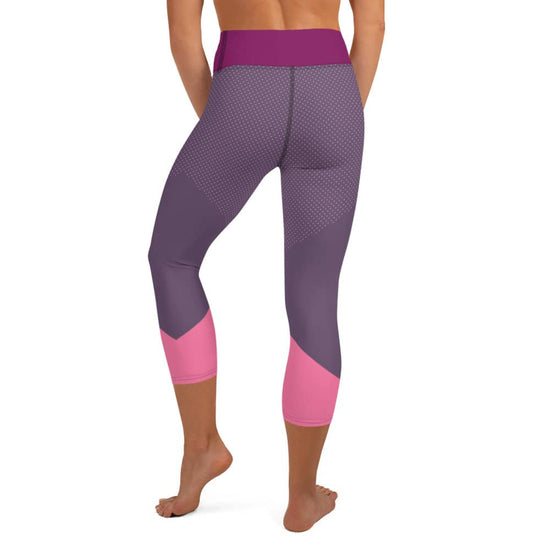 collant court sport femme violet rose physique affute vue de dos