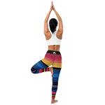 collant se sport femme multi-couleur physique-affûté vue de dos
