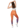 collant sport femme avec poches dégradé orange-violet physique-affuté dos