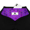 legging compression femme bicolor noir nda violet design poche interieur
