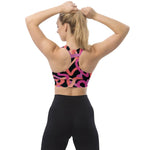 soutien-gorge de sport femme rose orange design physique-affuté vue de dos