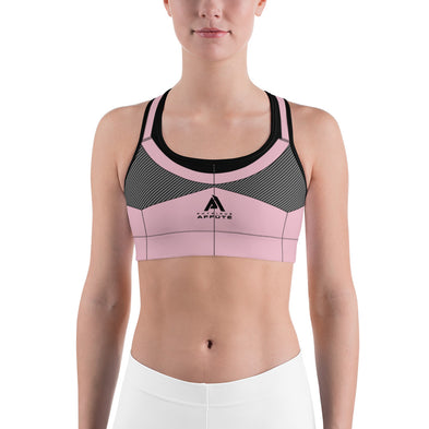 soutien-gorge de sport rose carbone physique-affuté face