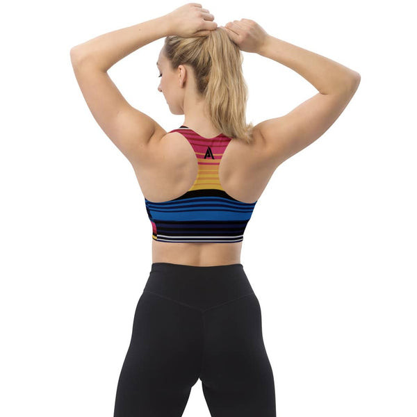 soutien-gorge de sport femme multi-couleur physique-affûté vue de dos
