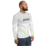 T-shirt compression pour homme couleur blanc gris vert vue côté droit